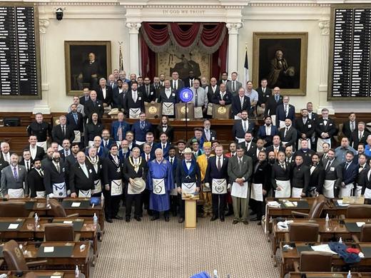 Grand Lodge of Texas in the Texas House chamber